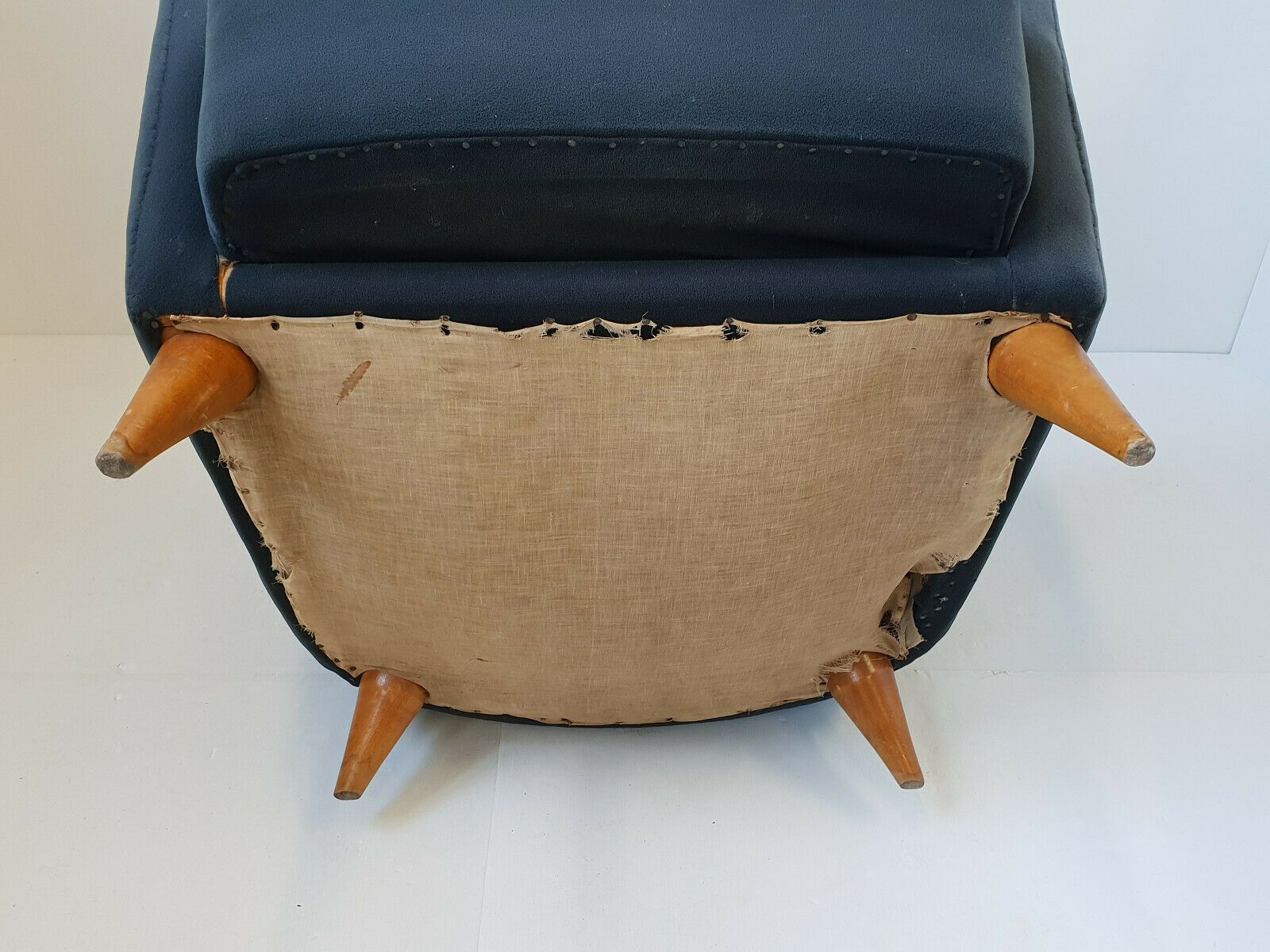 Vintage Calysse 1950 French Armchair By Henri Caillon For Erton 50s 1950s photo vintage