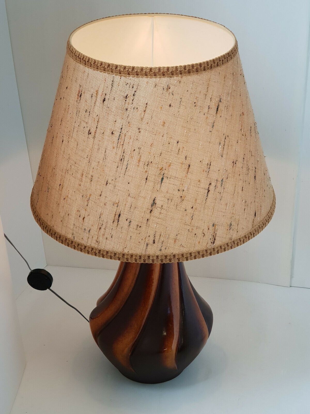 Important Vintage Table Or Floor Lamp 1970 In Ceramic 70s 1970s photo vintage