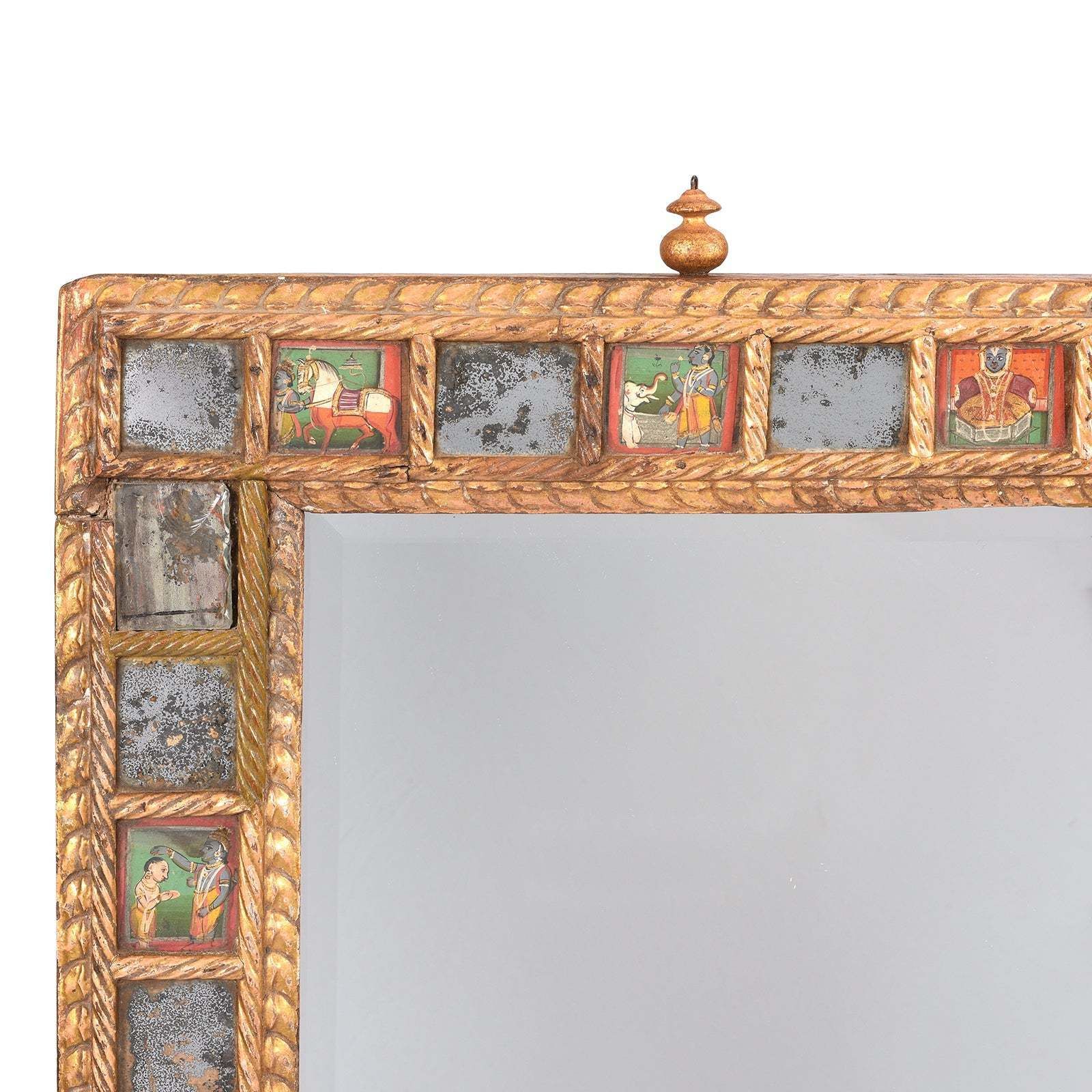 Indian Mirror Made From Baby Jula From Bikaner   Late 18thc photo for sale