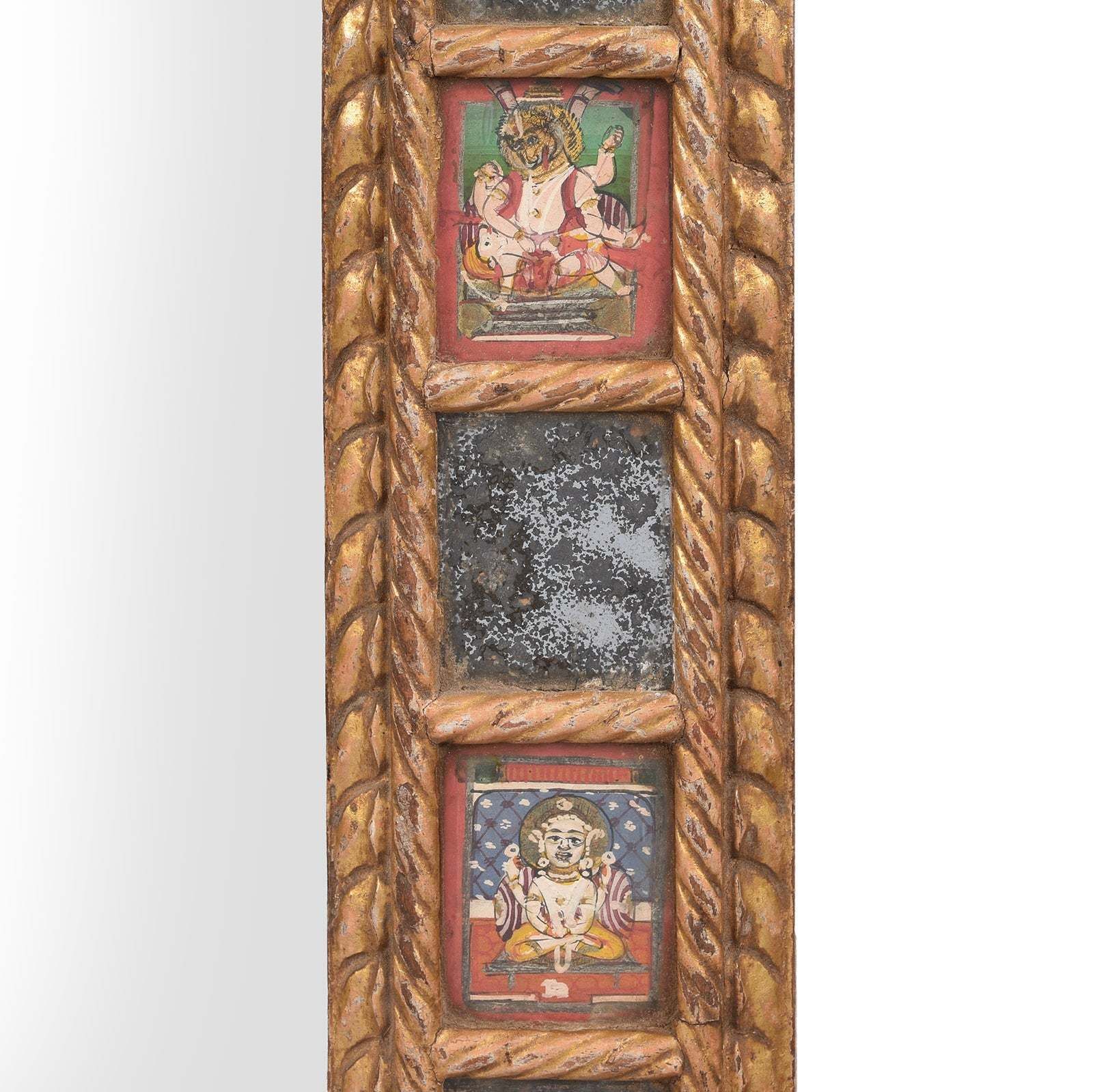 Indian Mirror Made From Baby Jula From Bikaner   Late 18thc photo vinterior