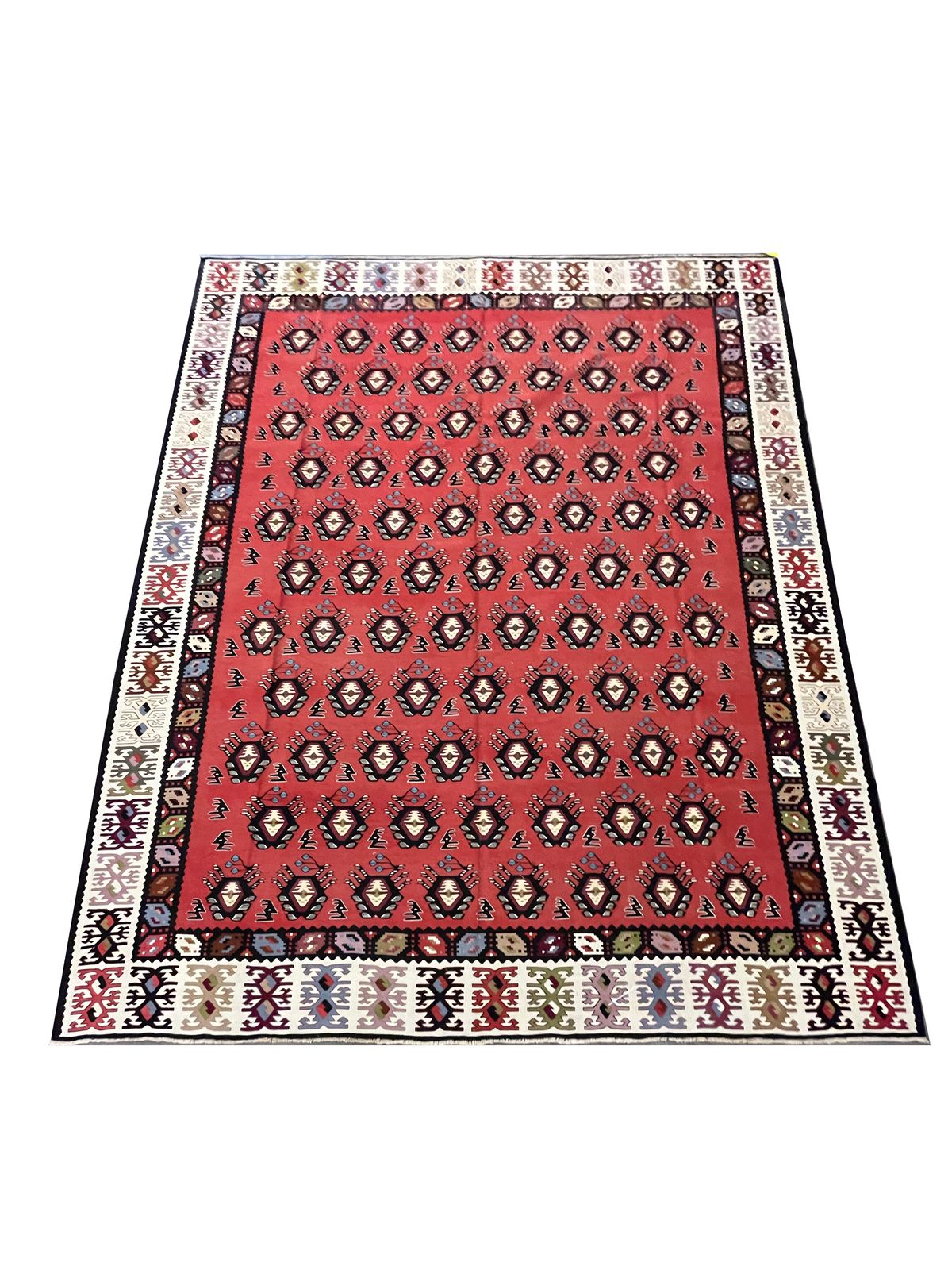 Antique Turkish Pirot Kilim Rug Handmade Flatwoven Oriental Kilim Area Rug photo vintage