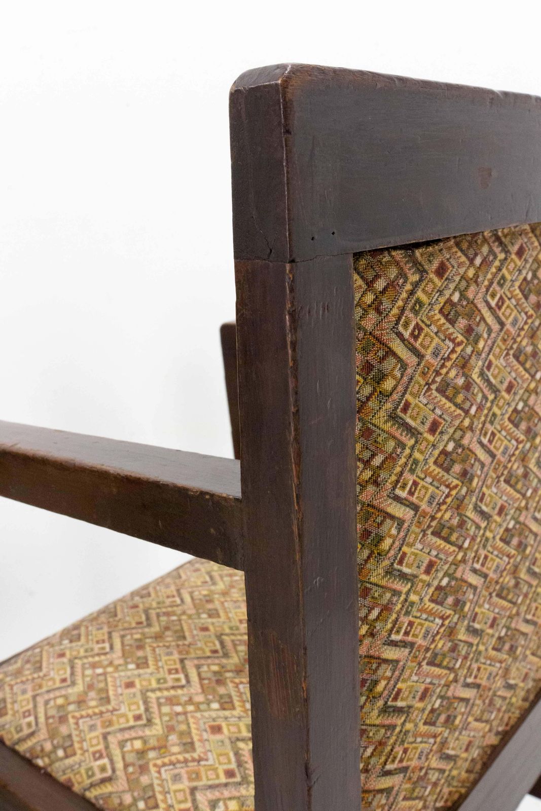 photo for sale Four Moroccan Armchairs Art Deco Circa 1930 Carved Pine