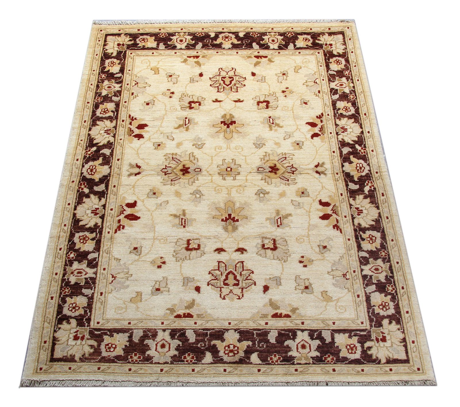 Traditional Ceam Wool Ziegler Rug Handwoven Floral Carpet photo vinterior
