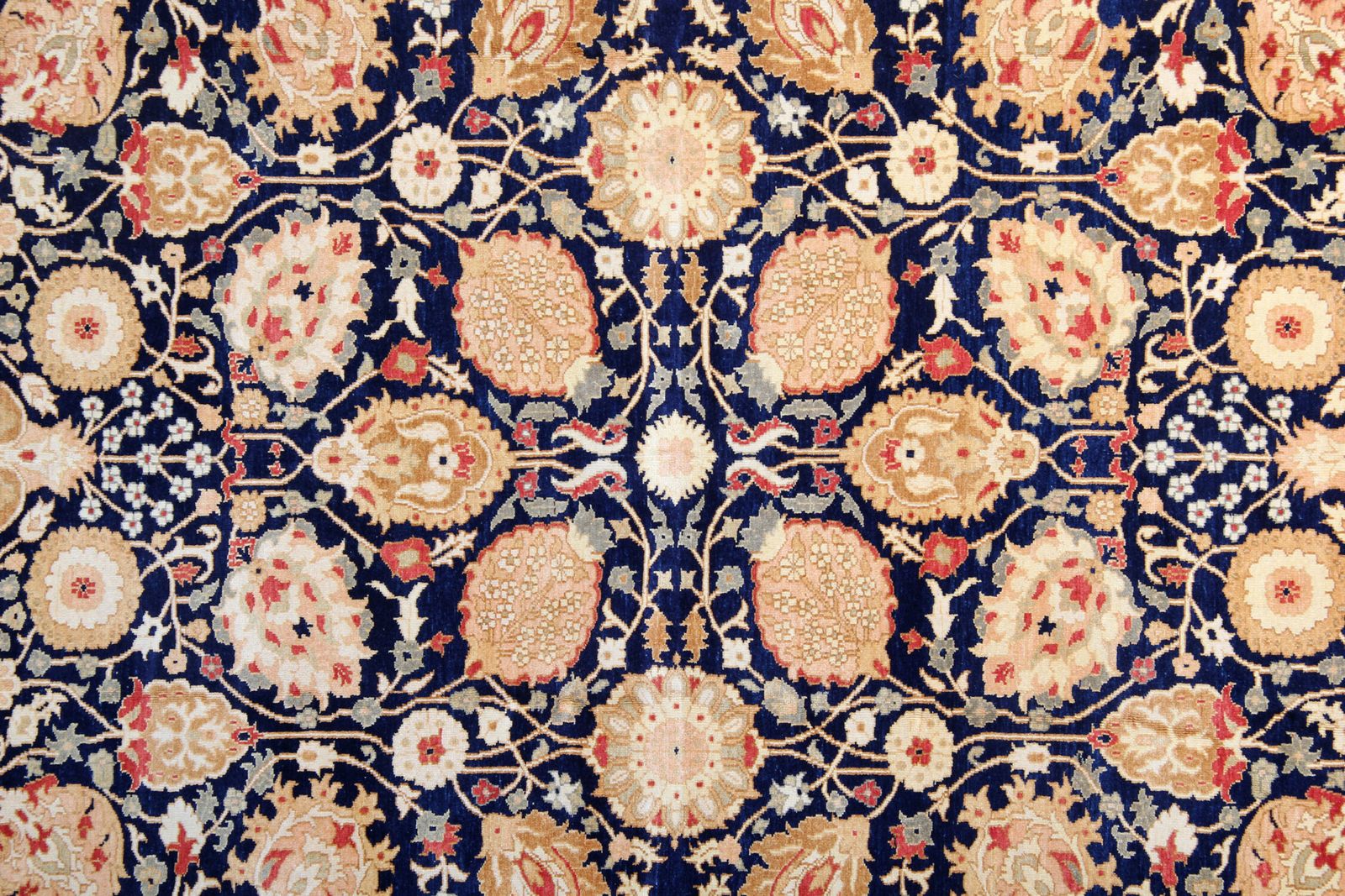 Large Ziegler Carpet Handwoven Deep Blue Wool Area Rug photo buy