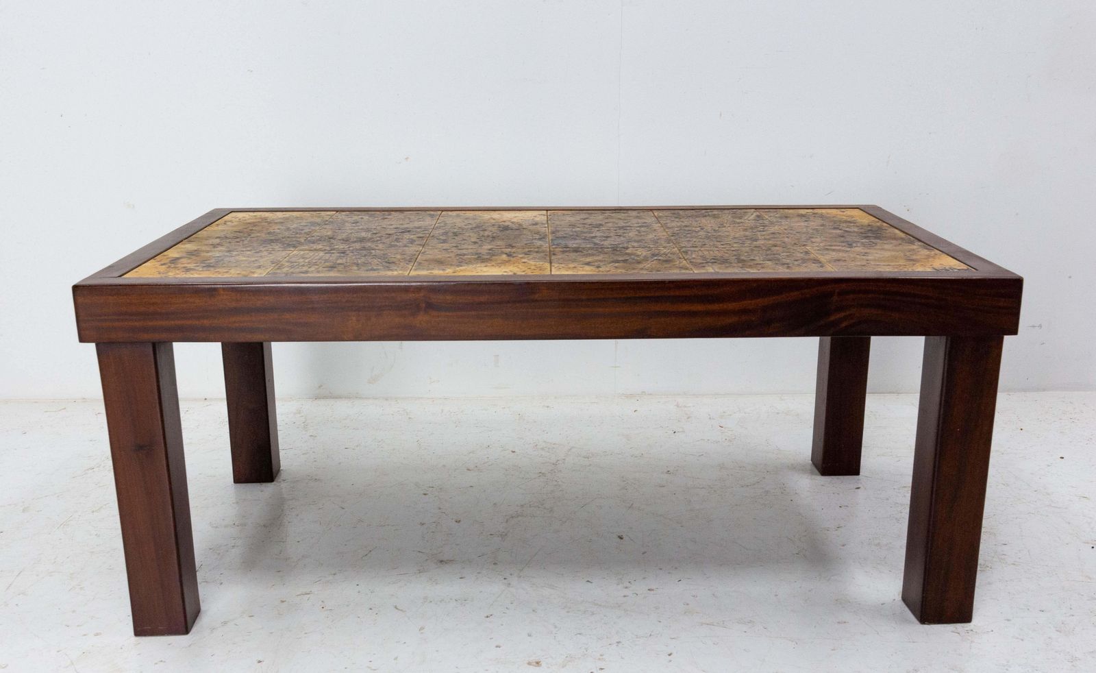 Table basse française en céramique signée Jean d'Asti, Vallauris, 1960 photo furniture