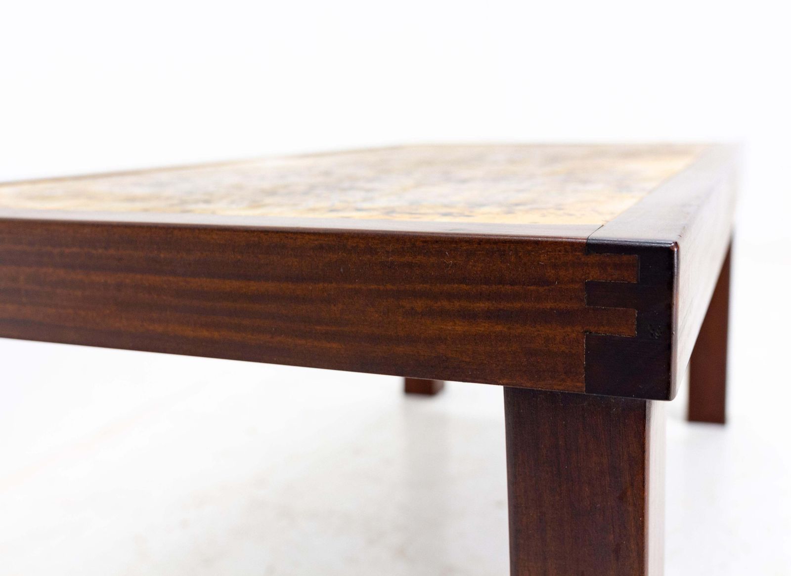 French Coffee Table With Ceramics Signed Jean D'asti Vallauris, 1960 photo vintage