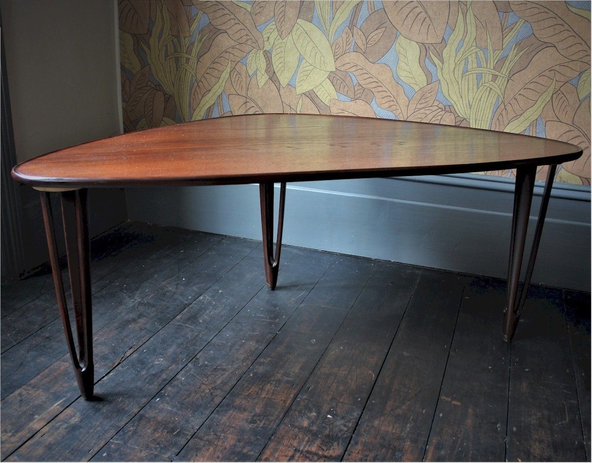 Danish Triangular Teak Coffee Table From Bc Møbler photo vinterior