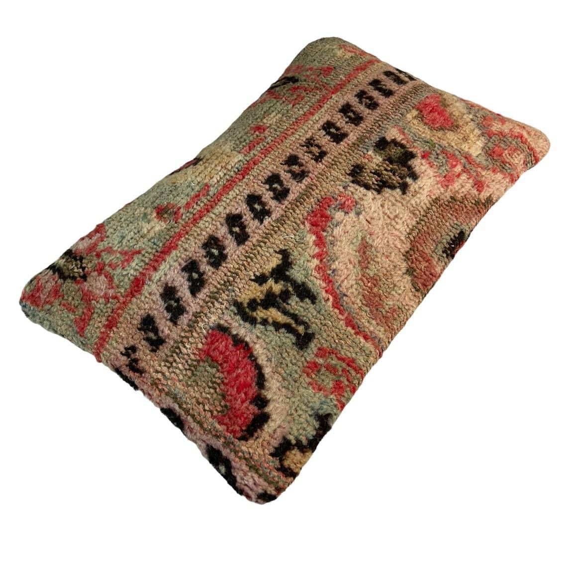 photo furniture 12'' X 20'' Vintage Hand Made Rug Cushion Cover, 30 X 50 Cm Decorative Rug Pillow Cover, Large Vintage Turkish Rug Cushion Cover