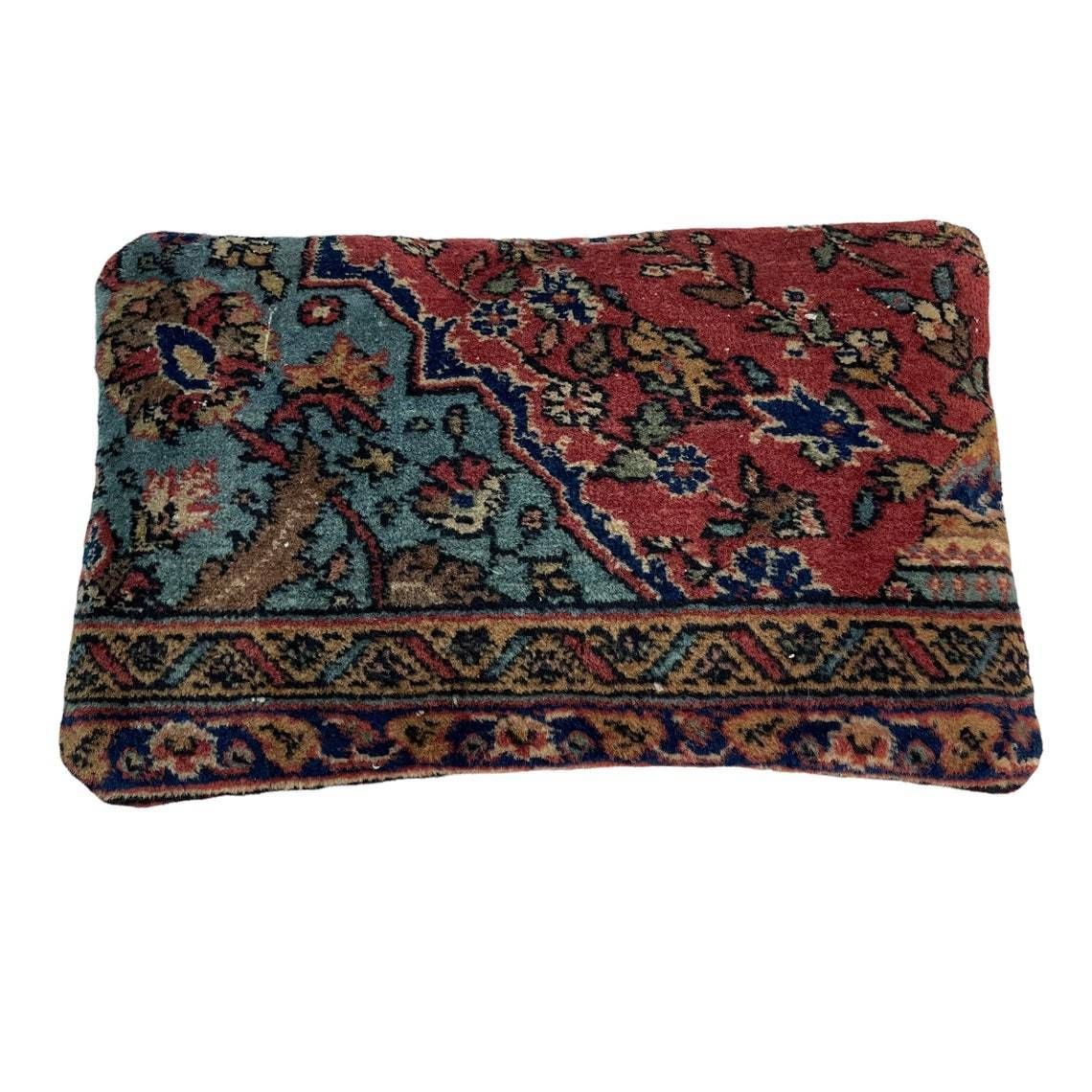 photo furniture 12'' X 20'' Vintage Hand Made Rug Cushion Cover, 30 X 50 Cm Decorative Rug Pillow Cover, Large Vintage Turkish Rug Cushion Cover