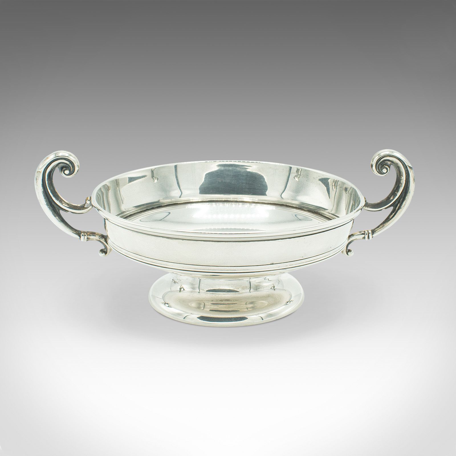 Pair Of Antique Bonbon Dishes, English, Sterling Silver, Serving Bowl photo Home Decor