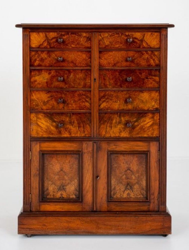 Victorian Antique Cabinet Chest Drawers 1860