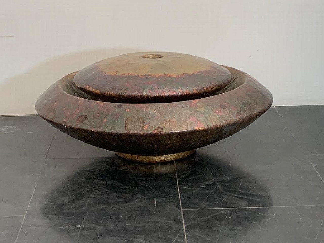 Astral Disk Fountain By Ravi Canta In Fibreglass And Copper, 1990s photo Home Decor