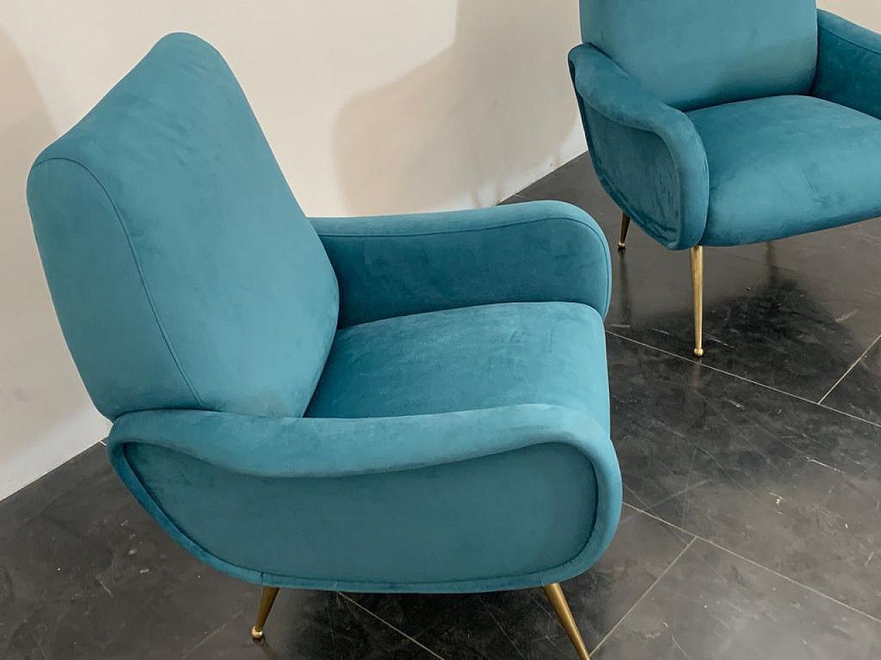 Pair Of Armchairs Model Lady In The Style Of Marco Zanuso, 1950s photo buy