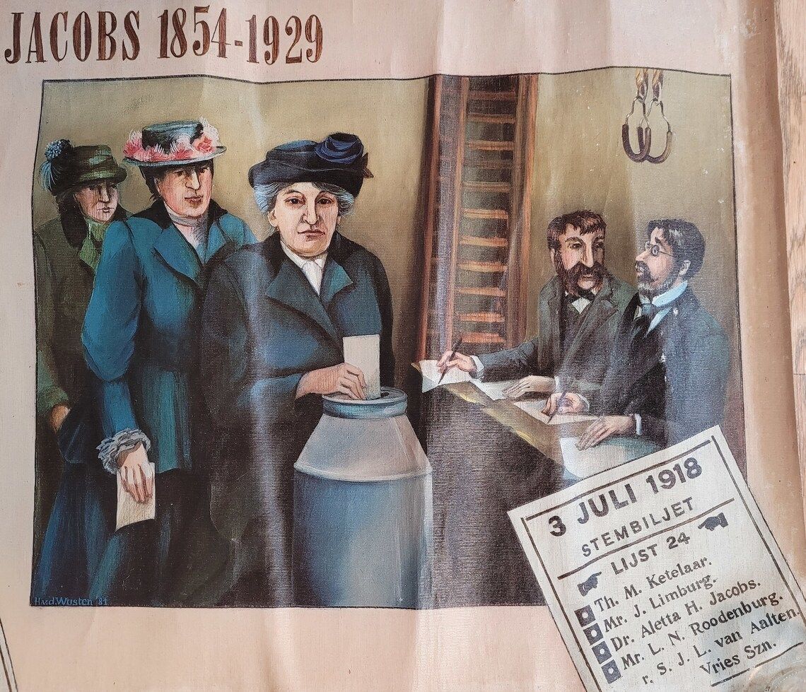Dutch Feminist History Poster / Aletta H Jacobs / Historical Posters / School Posters / Women's Suffrage photo for sale