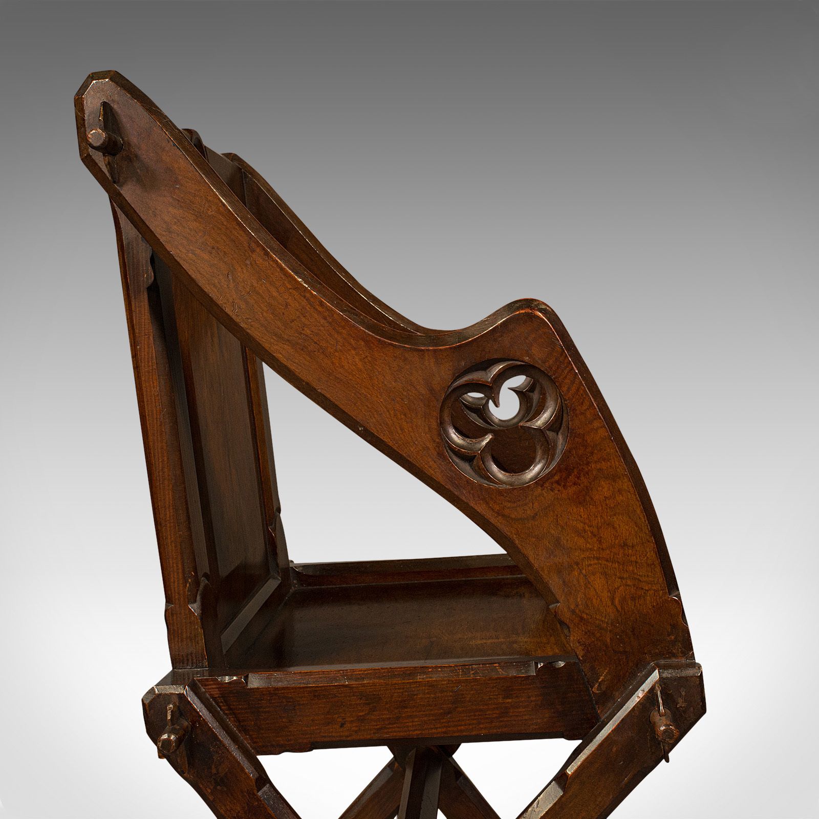 photo furniture Antique Glastonbury Chair, English, Pitch Pine Armchair