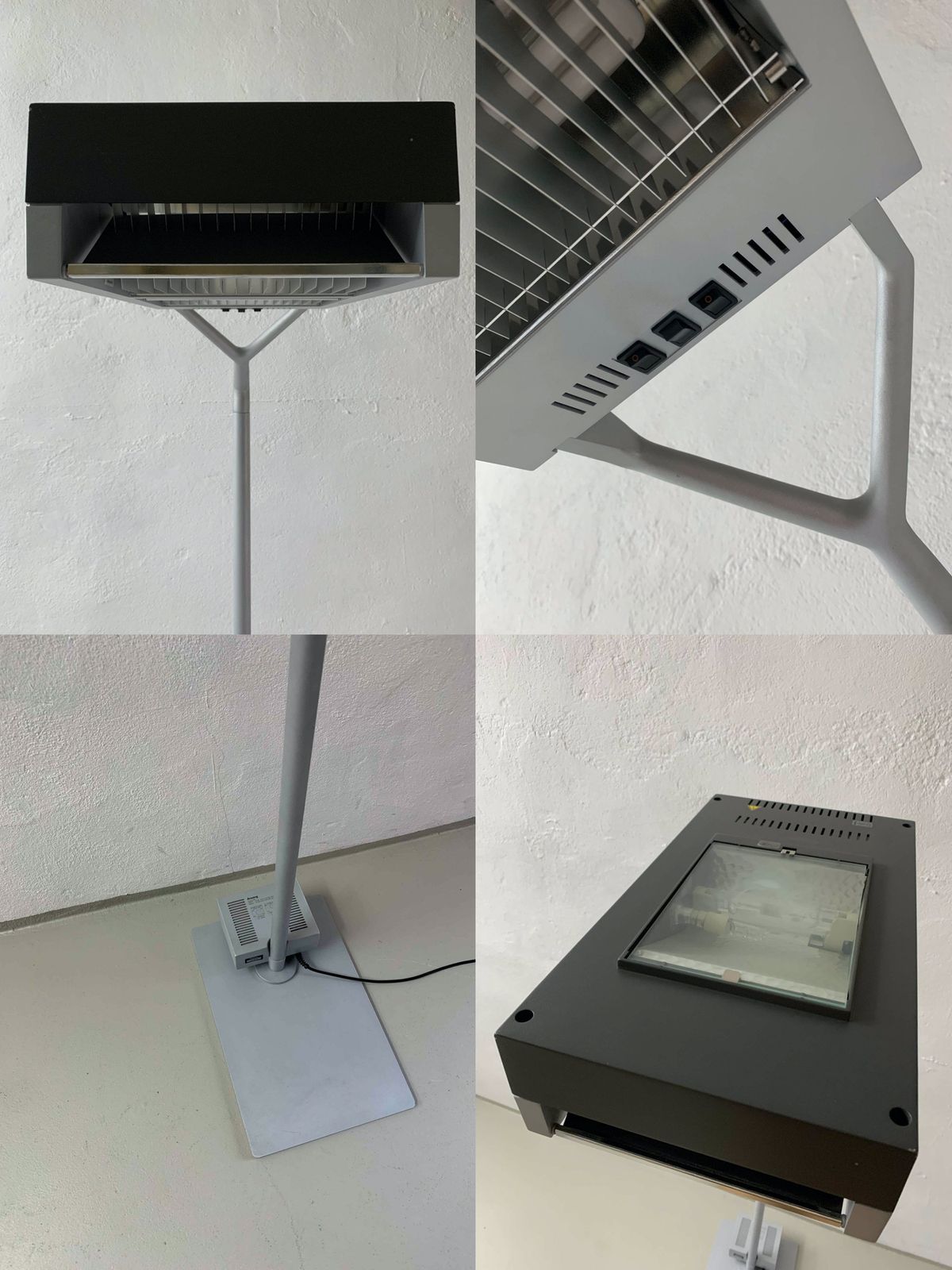 Gray Metal Floor Lamp/Glen Oliver Löw/Antonio Citterio/Ansorg/Germany/1994 photo vinterior