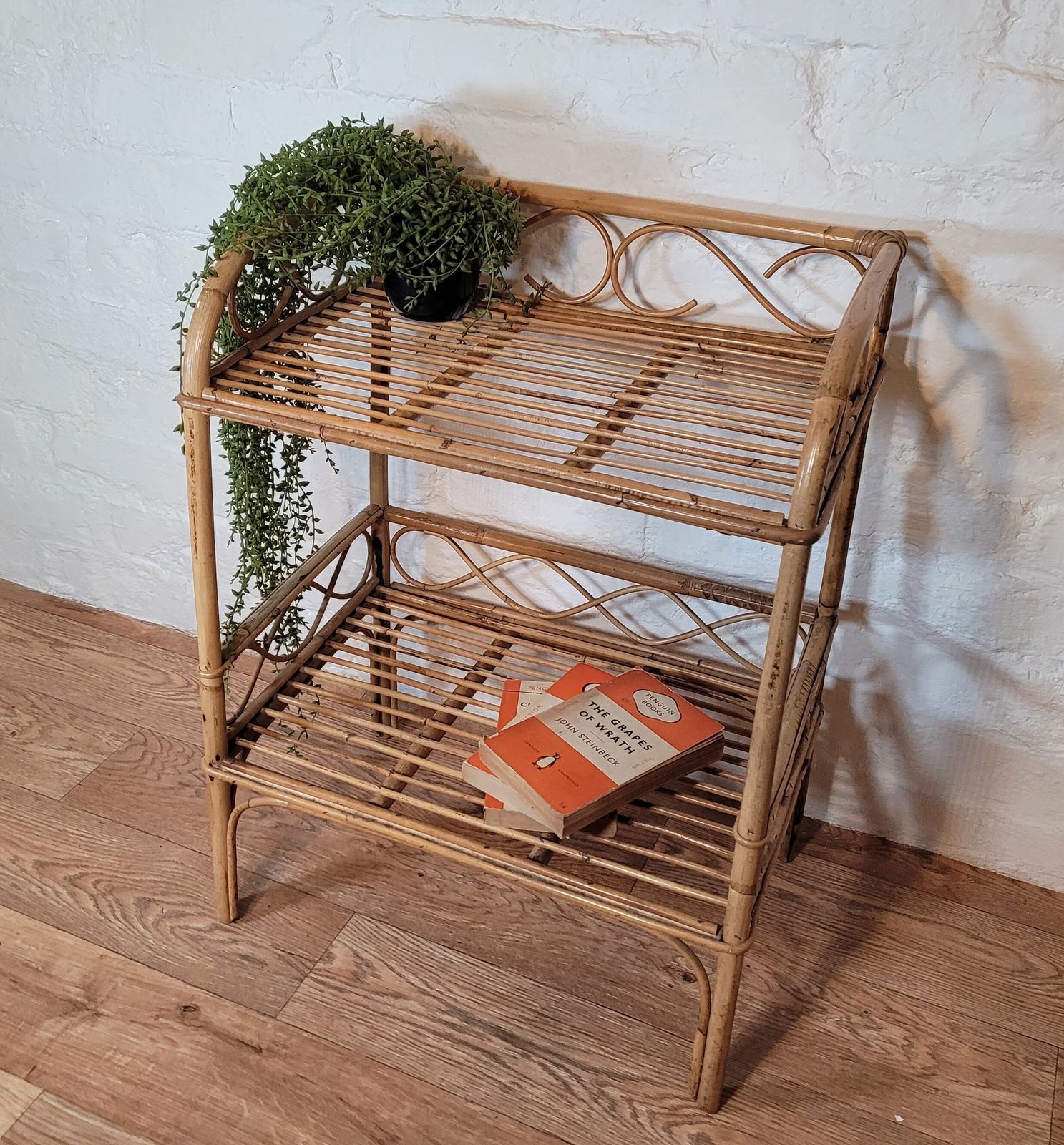 Vintage Bamboo Table Unit / Vintage Bamboo / Bamboo Table / Bamboo Bedside Cabinet / Bamboo Home Decor photo furniture