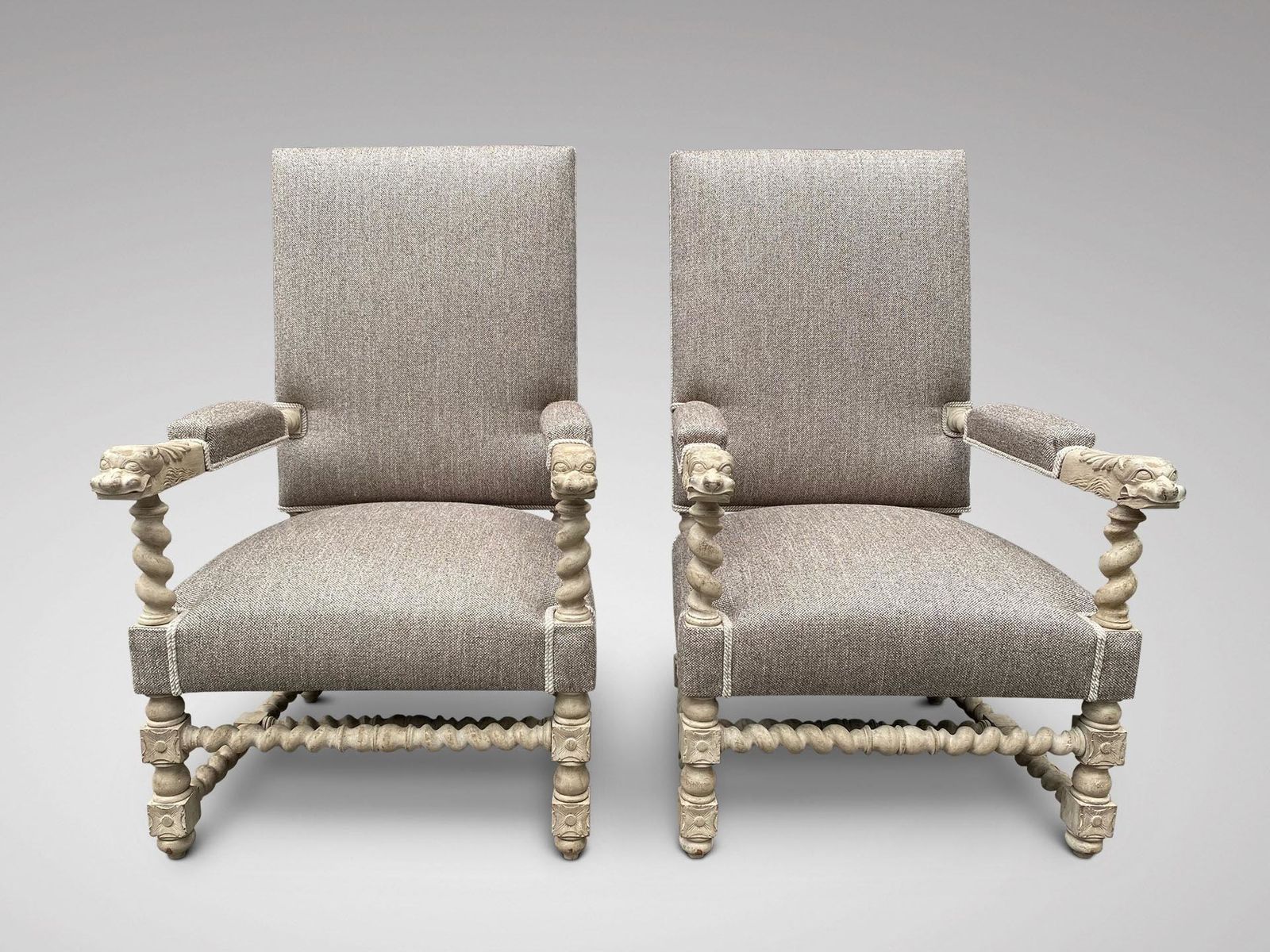 Pair Of 19th C French Walnut Armchairs