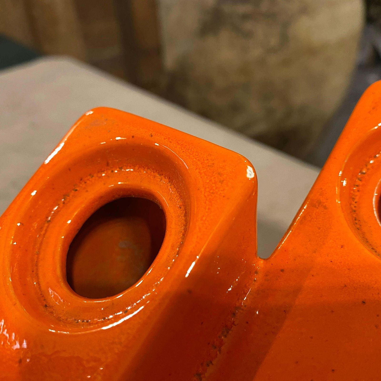Space Age Orange Vetrochina Ceramic Vase By Il Picchio photo 323.0