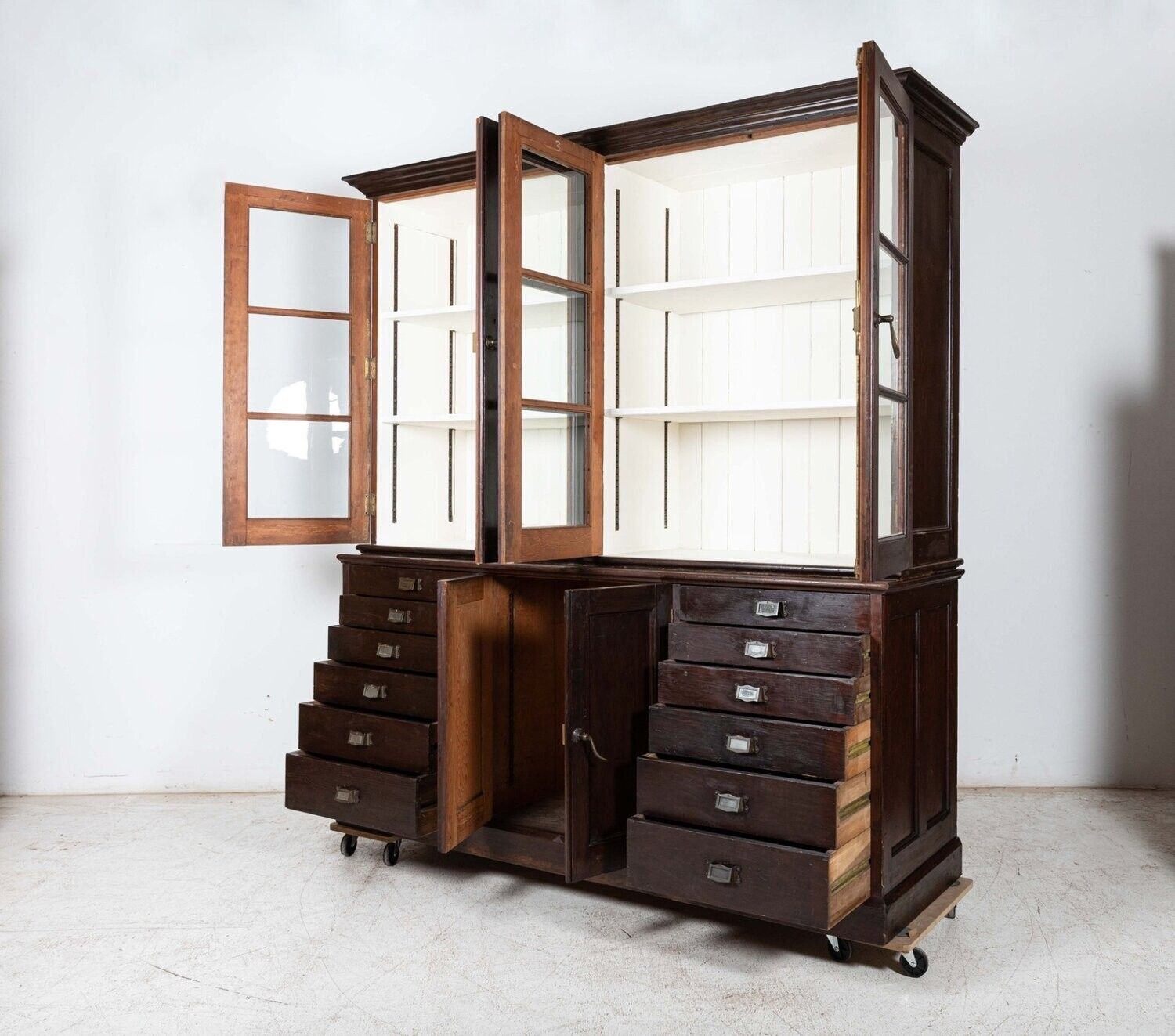 Large 19thc English Specimen Display Cabinet  Bookcase photo Furniture