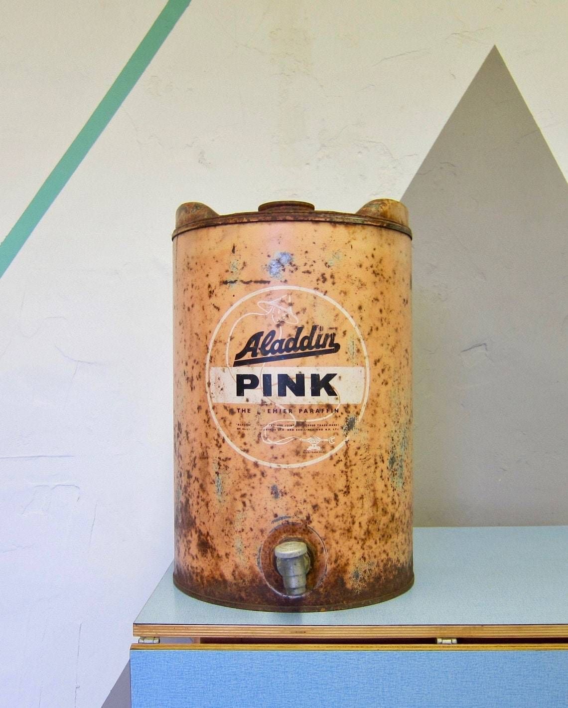 Aladdin Pink Oil Can Drum Garge Workshop