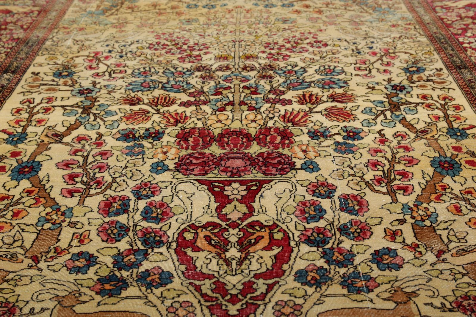 Antique Rug Vase Wool Area Handmade Carpet Oriental Living Room Rug photo 8200.0