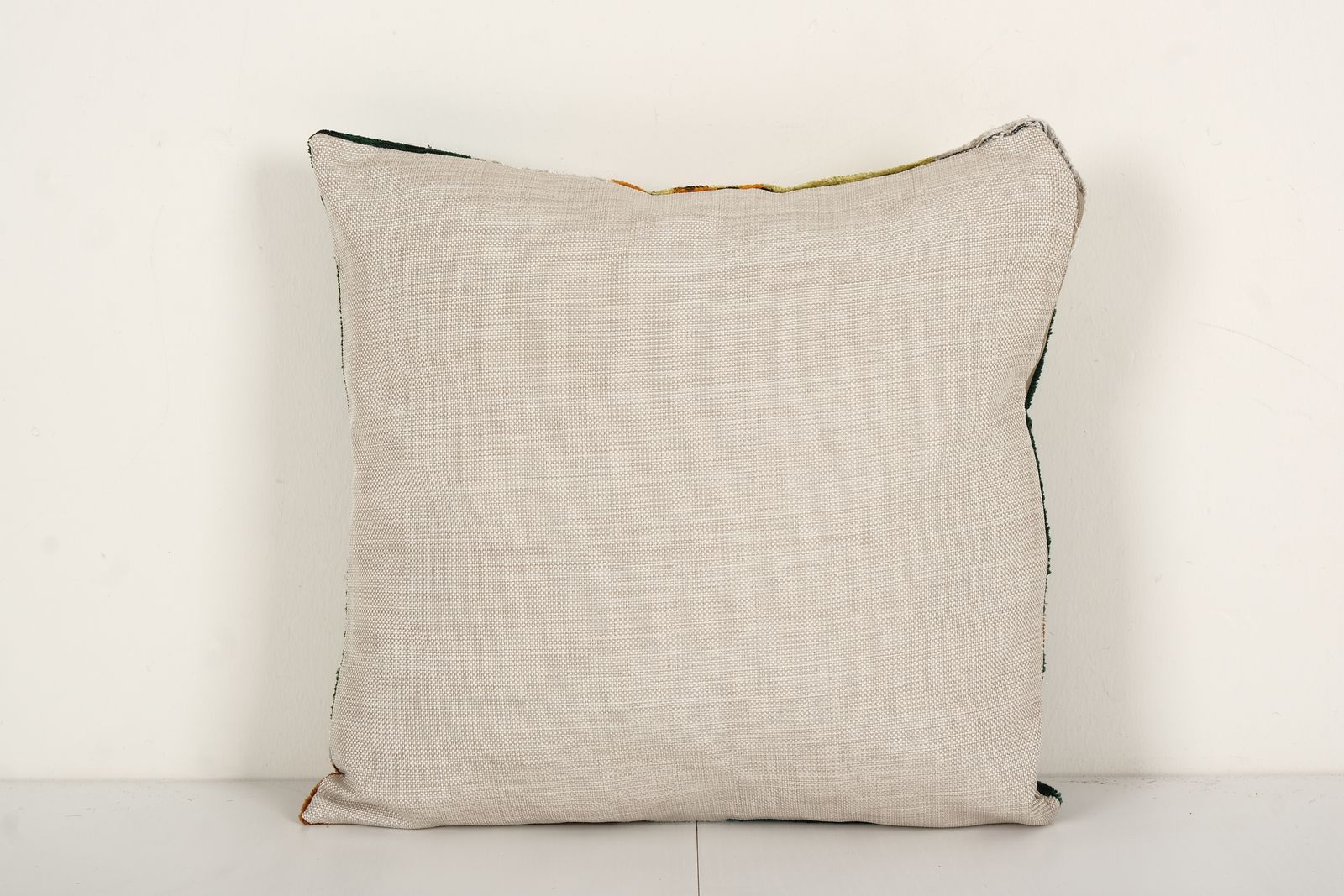 Square Silk Tiger Ikat Velvet Pillow, Yellow Animal Pattern Ethnic Cushion, Handloom Ethnic Pillow Cover 16" X 16" photo Textiles