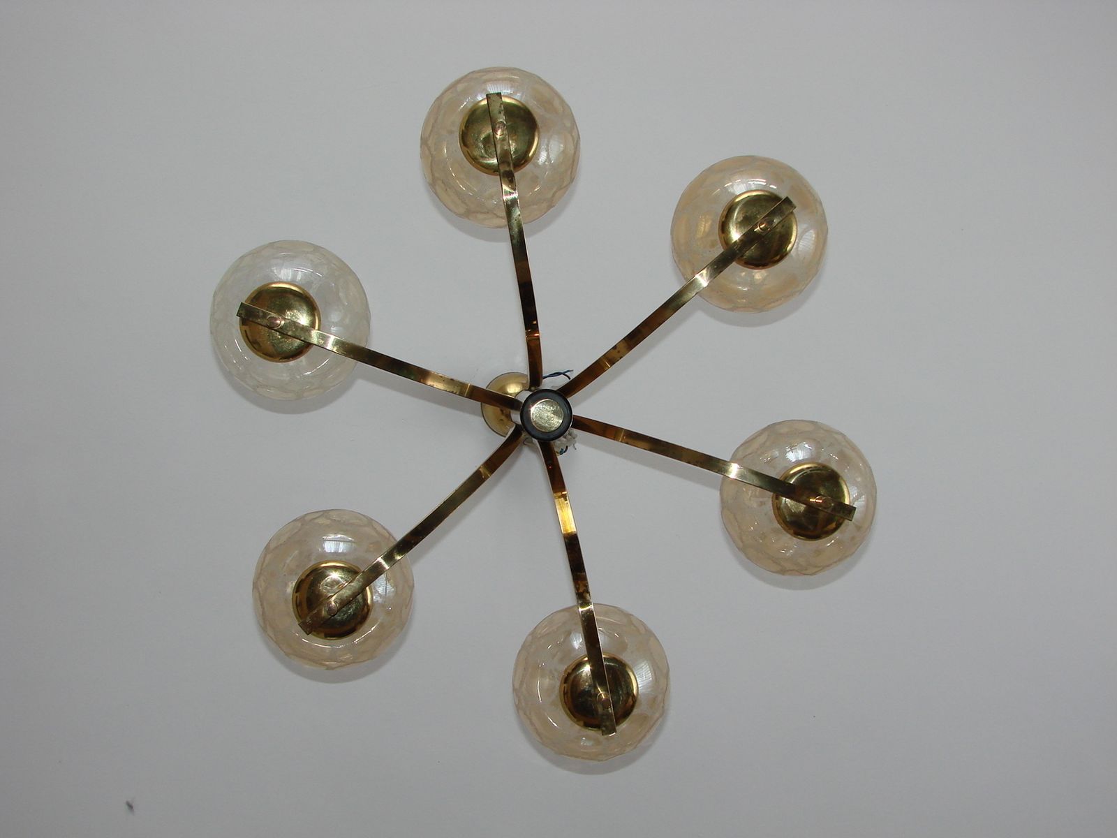 Chandelier, 1970s, Brass, Vintage photo 349.0
