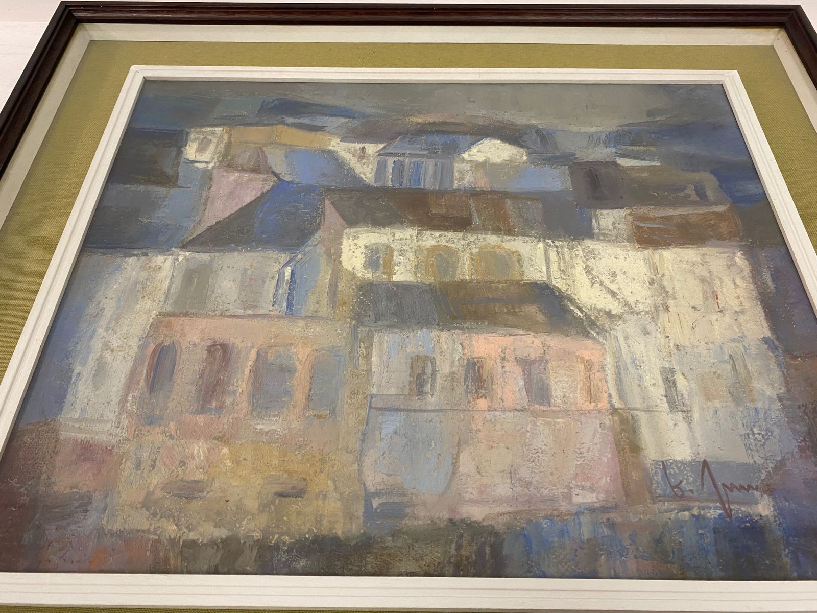 photo furniture 1970s Italian Painting, Oil On Canvas