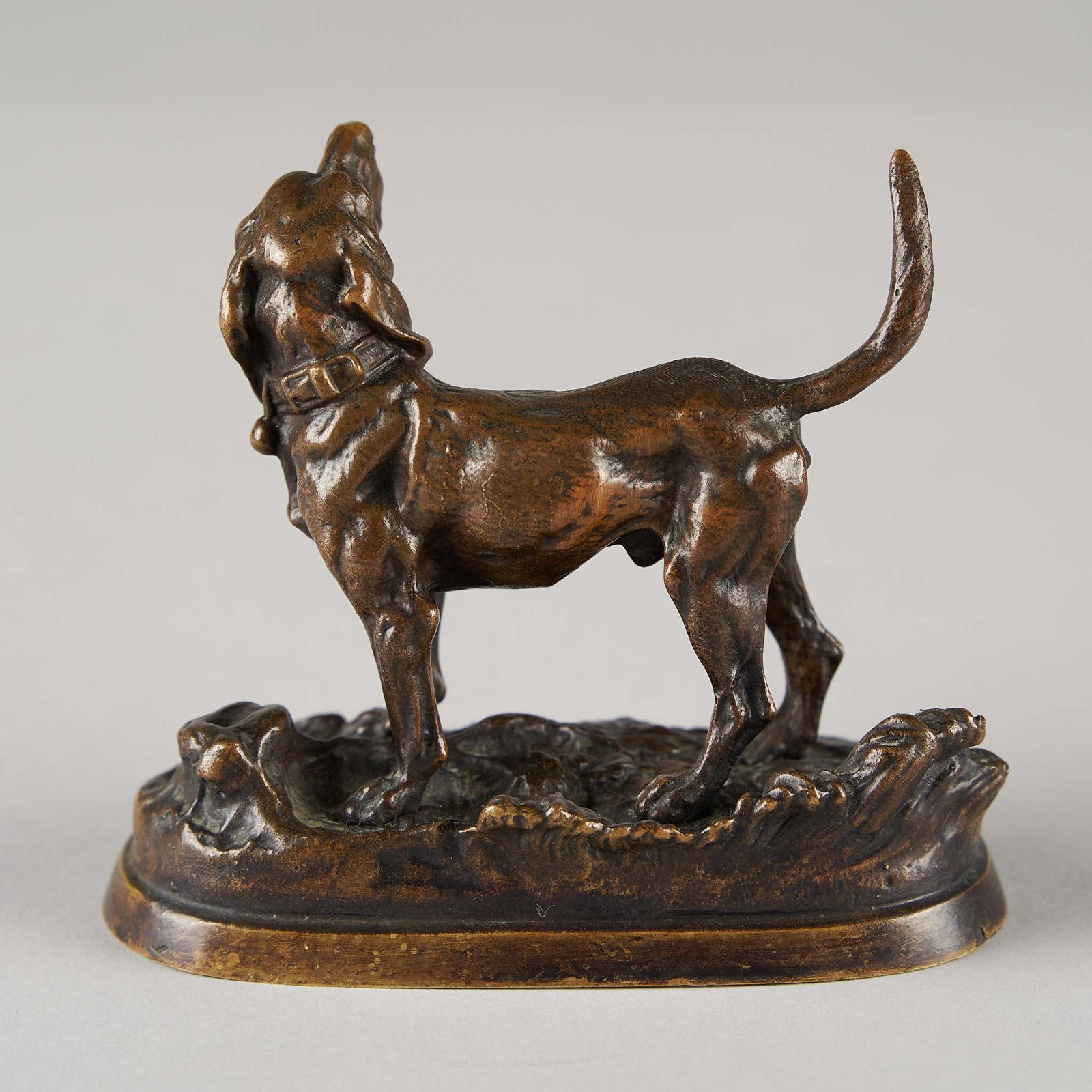19th Century French Bronze Sculpture Of A Dog, Signed Dubucand photo Art