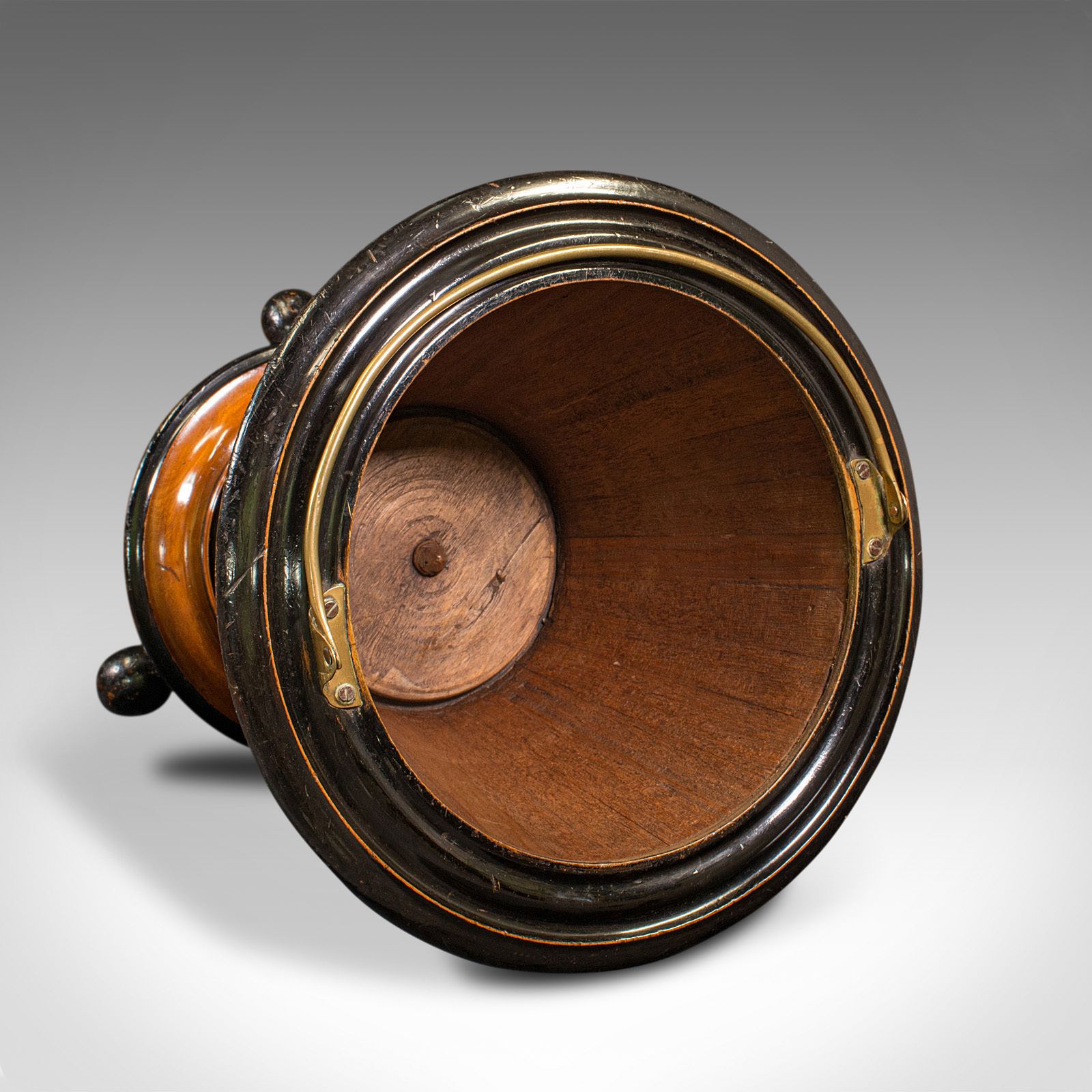 photo for sale Antique Fireside Store, Dutch, Walnut, Jardiniere, Log Bin, C.1900