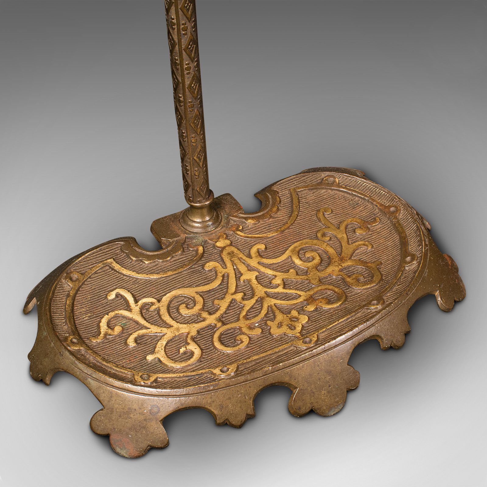 Antique Stick Stand, French, Brass, Hall, Umbrella Rack photo vintage