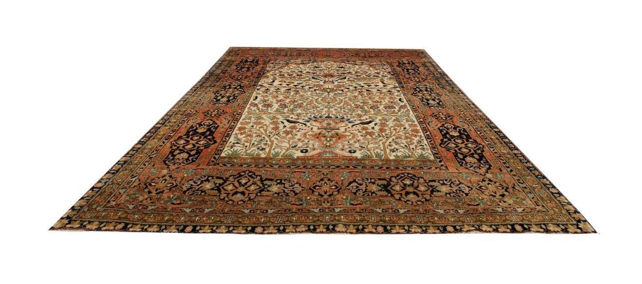 Traditional Carpet Vase Rug Hand Knotted Antique Living Room Rug photo Textiles