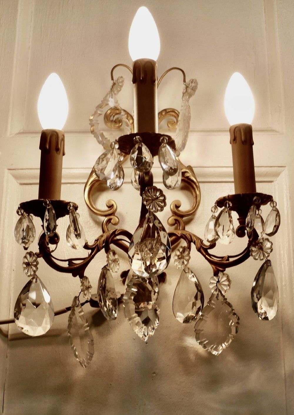 A Pair Of French Triple Wall Light Chandeliers photo 780.0