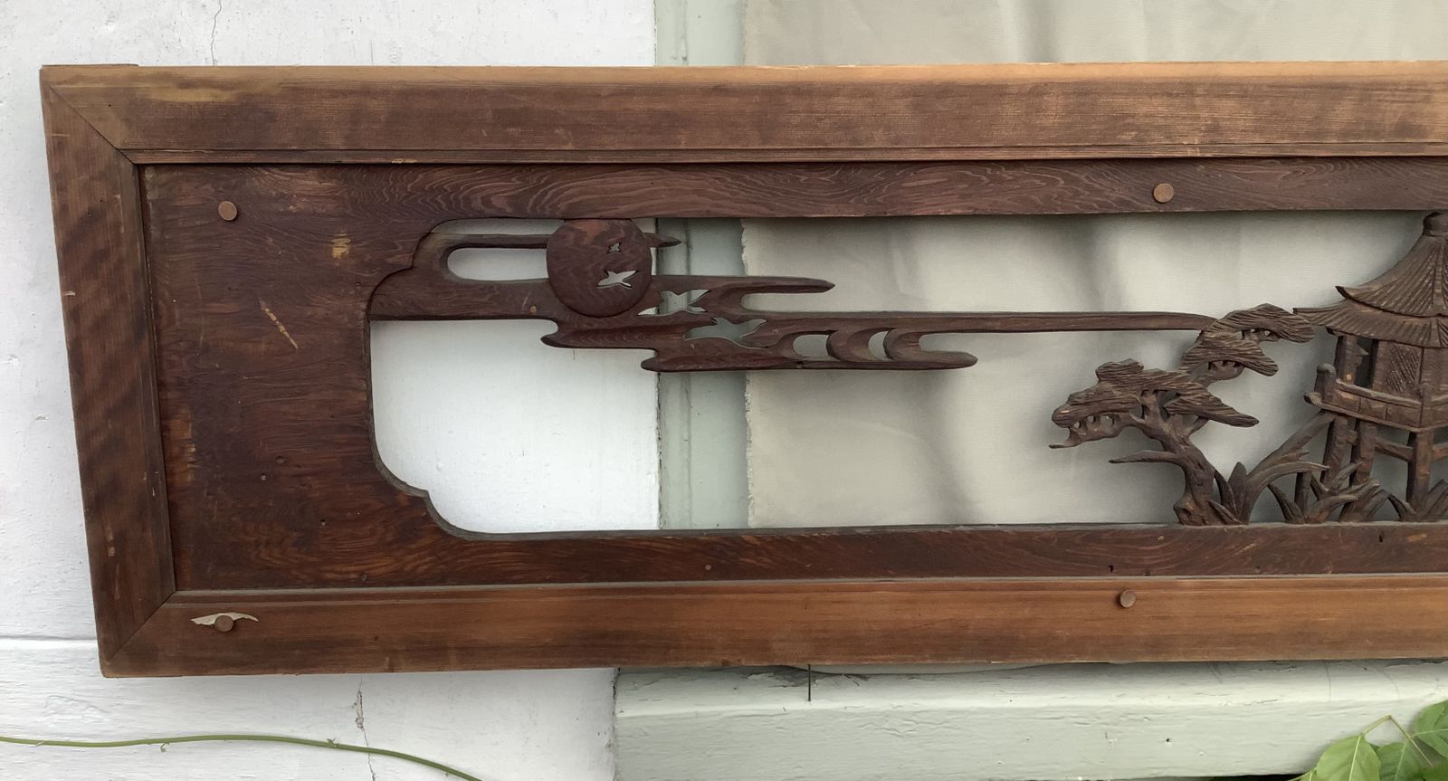 Antique Japanese Carved Wooden Ranma photo furniture