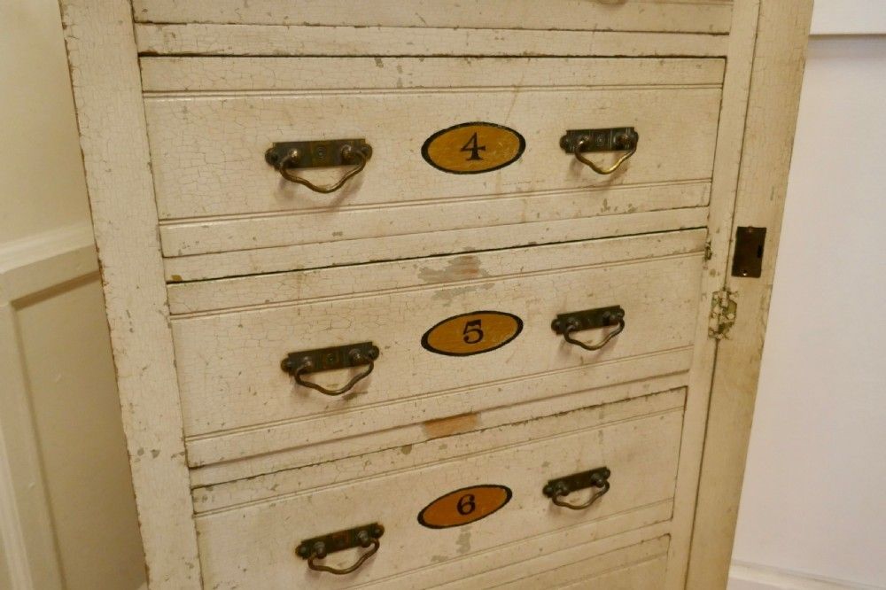 photo buy Tall Edwardian Painted Wellington Chest Filing Cabinet