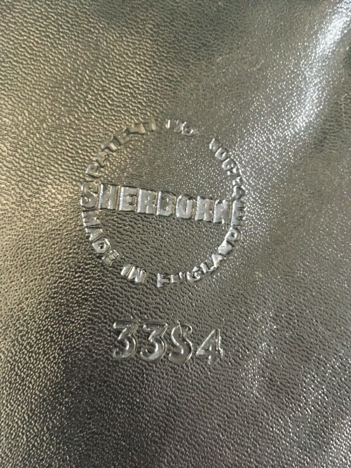 1 Retro 1950's Genuine Sherborne Black Faux Leather Geometric Foot Stool Pouffe photo buy