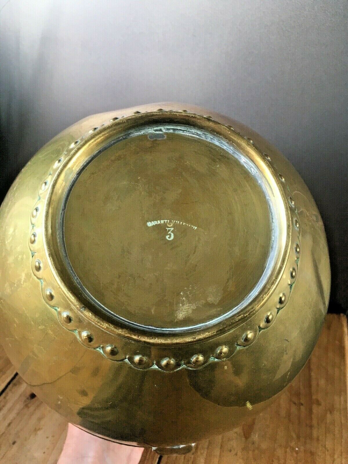 Antique French Brass Twin Handled Urn Water Jug Vase Garanti Villedieu Plant Pot photo buy