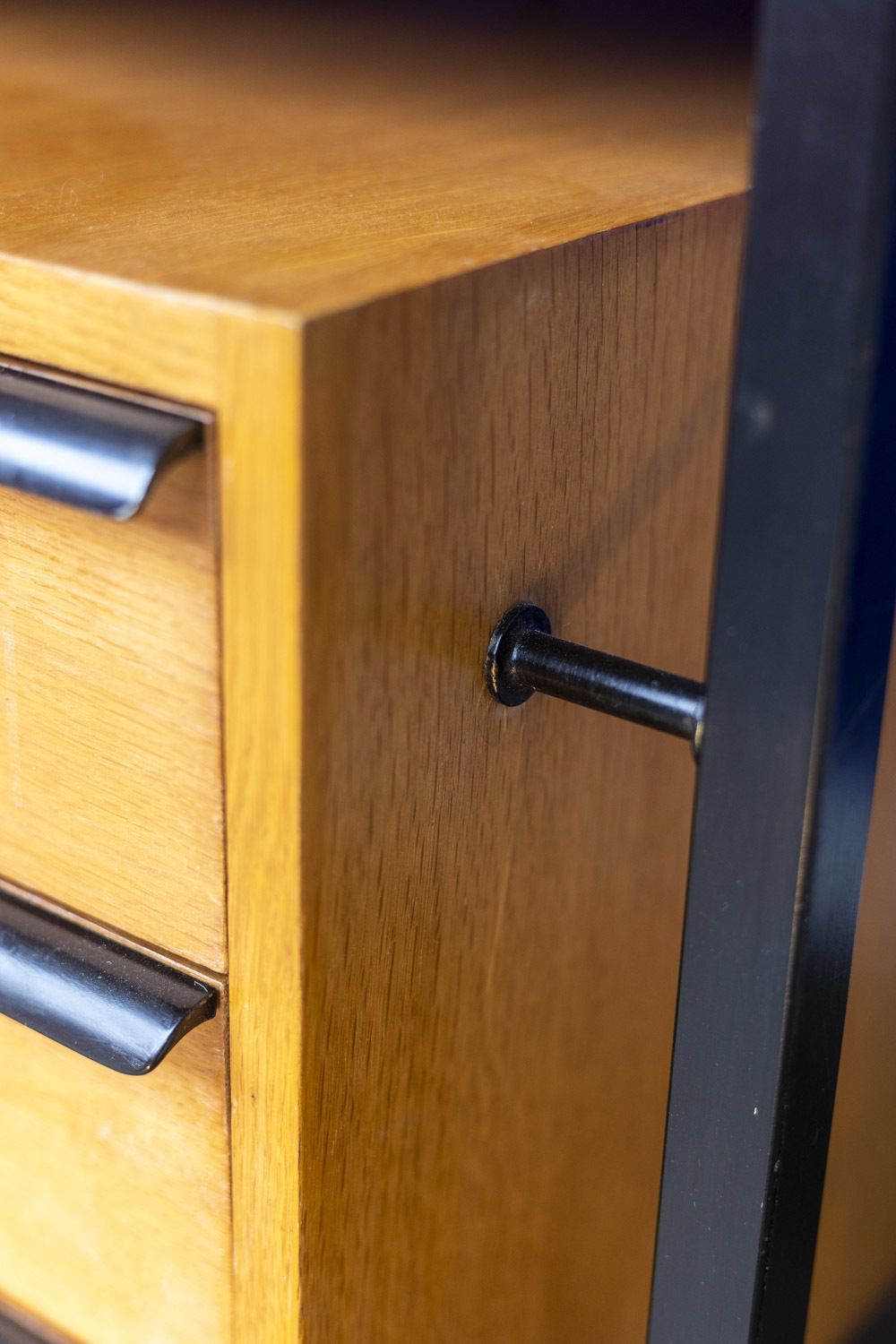 Desk In Oak And Lacquered Metal, 1970s photo 5250.0