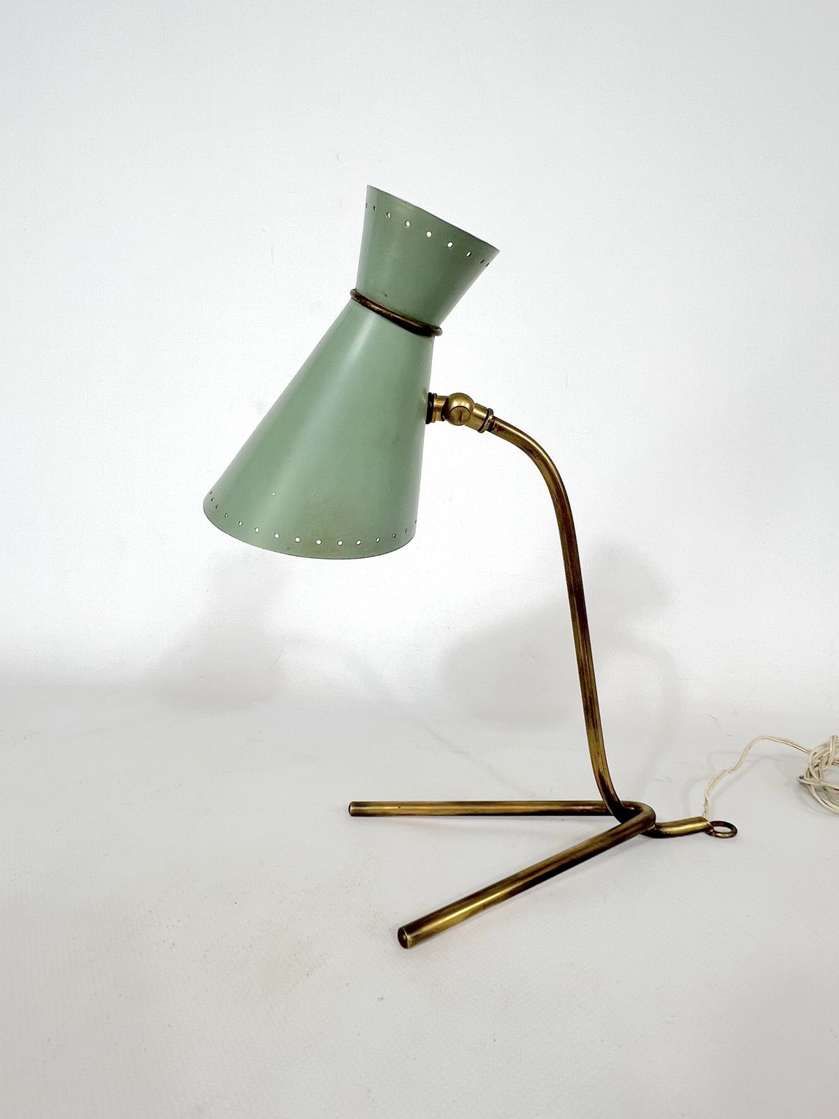 Mid Century Stilnovo Brass Orientable Table Or Wall Lamp From 50s photo furniture