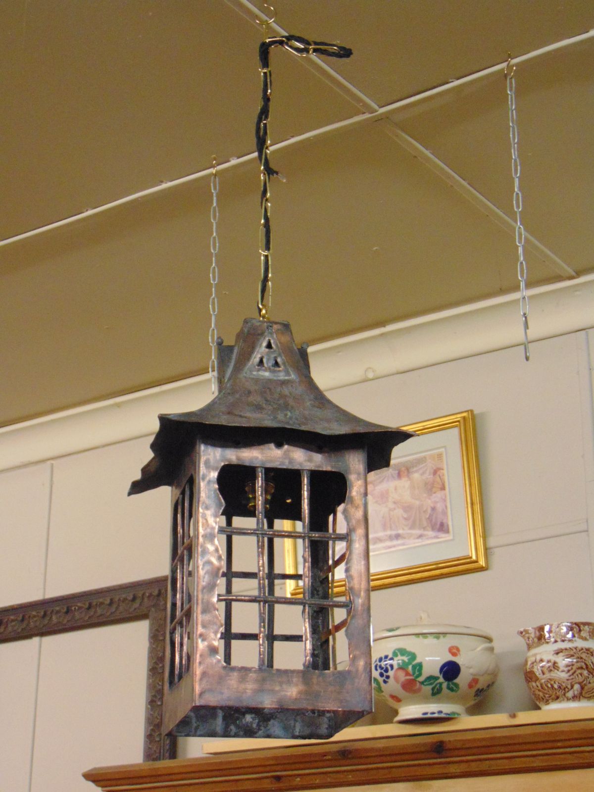 Industrial Style Lantern, 2000s photo vintage