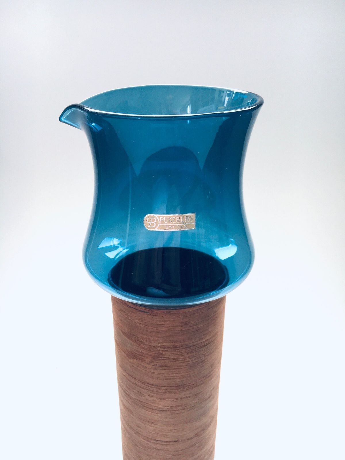 Mid Century Modern Scandinavian Design Glazen Karaf Van Pukeberg, Zweden, Ca. Jaren 1960 photo Woonaccessoires