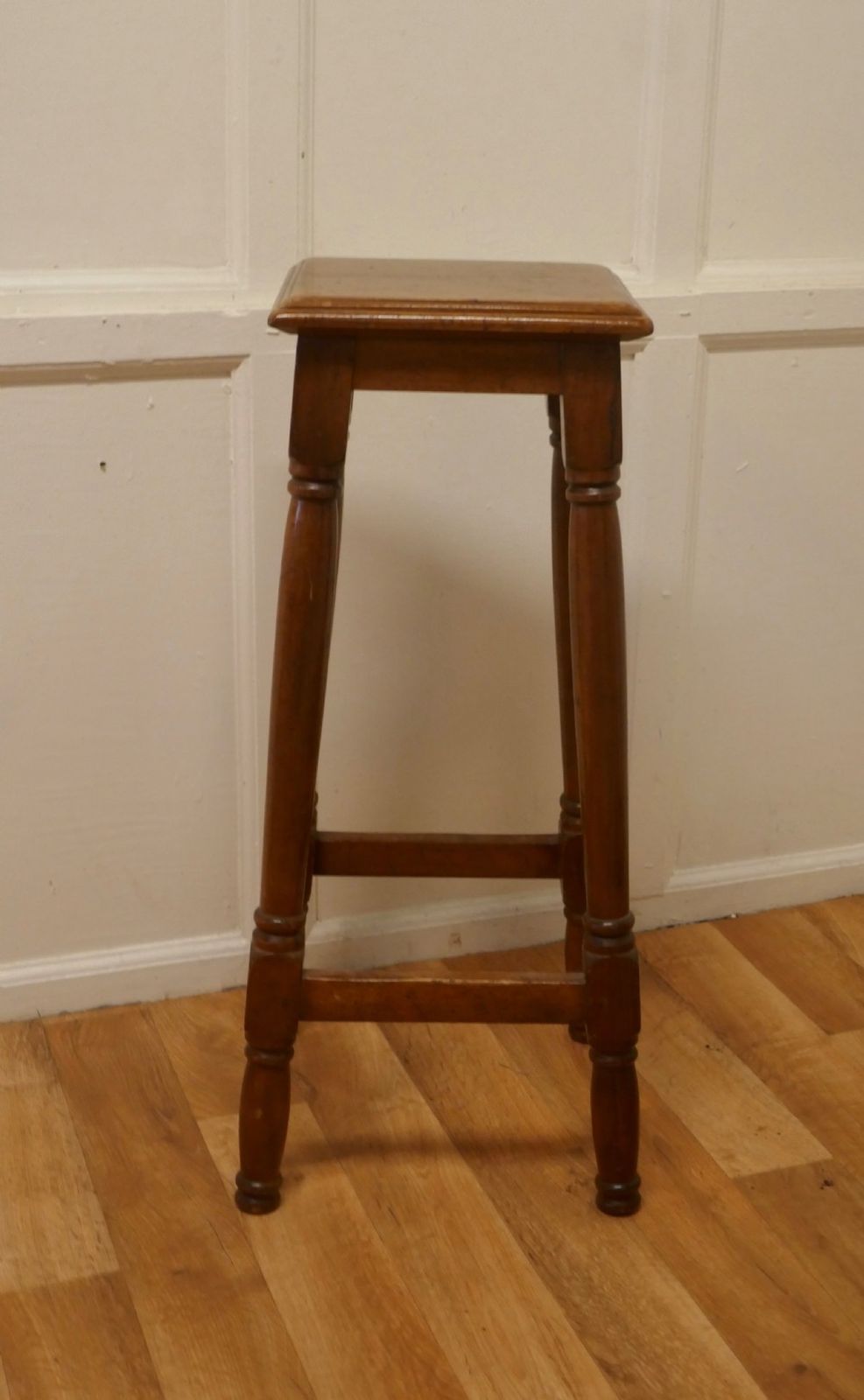 A Pair Of French Walnut Farmhouse High Kitchen Stools photo Furniture