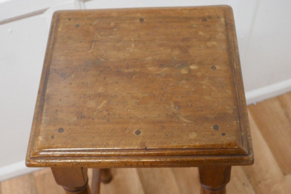 A Pair Of French Walnut Farmhouse High Kitchen Stools photo 930.0