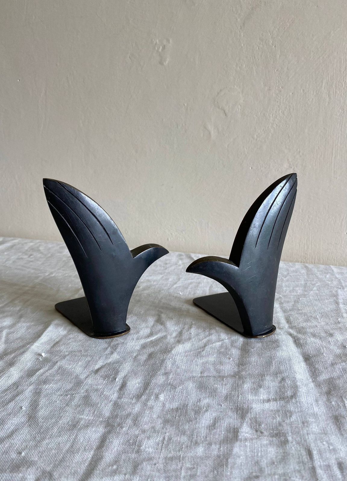 Richard Rohac Pair Of Bronze Bookends, Mid Century C.1950s, Austria