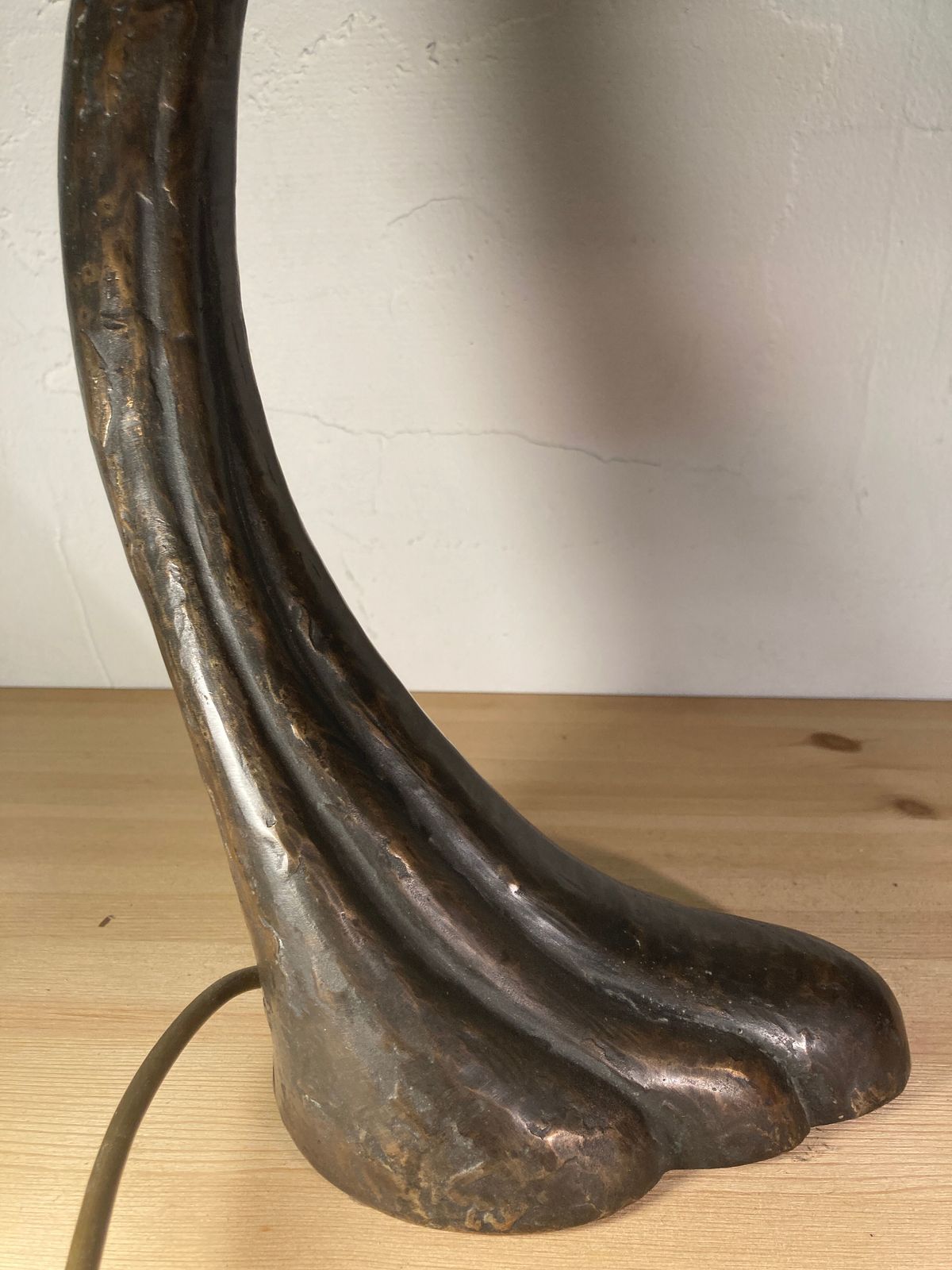 Art Deco Organic Mushroom Bronze Murano Bubble Glass Desk Lamp photo buy