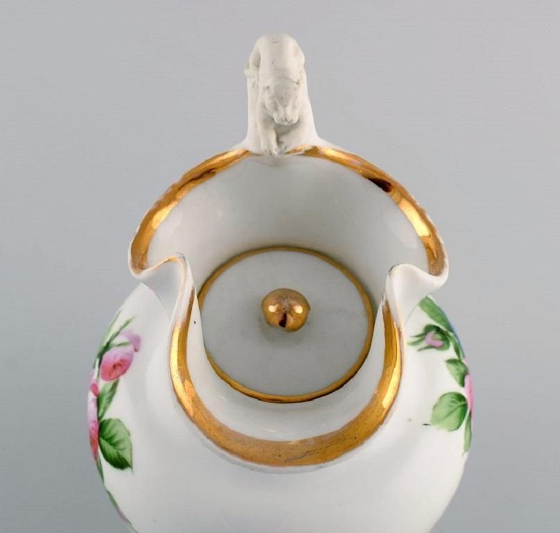 Antique Bing & Grøndahl Chocolate Jug In Porcelain With A Lion On The Handle photo 292.0