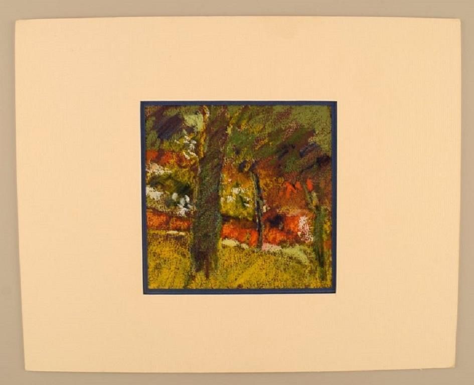 René Leroy, French Artist, Pastel On Paper, 1980s photo furniture
