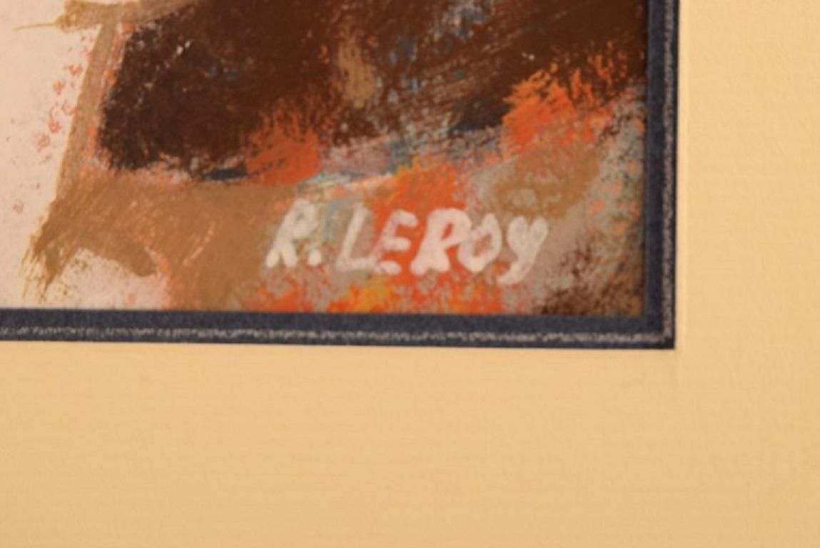René Leroy, French Artist, Pastel On Paper, 1980s photo for sale