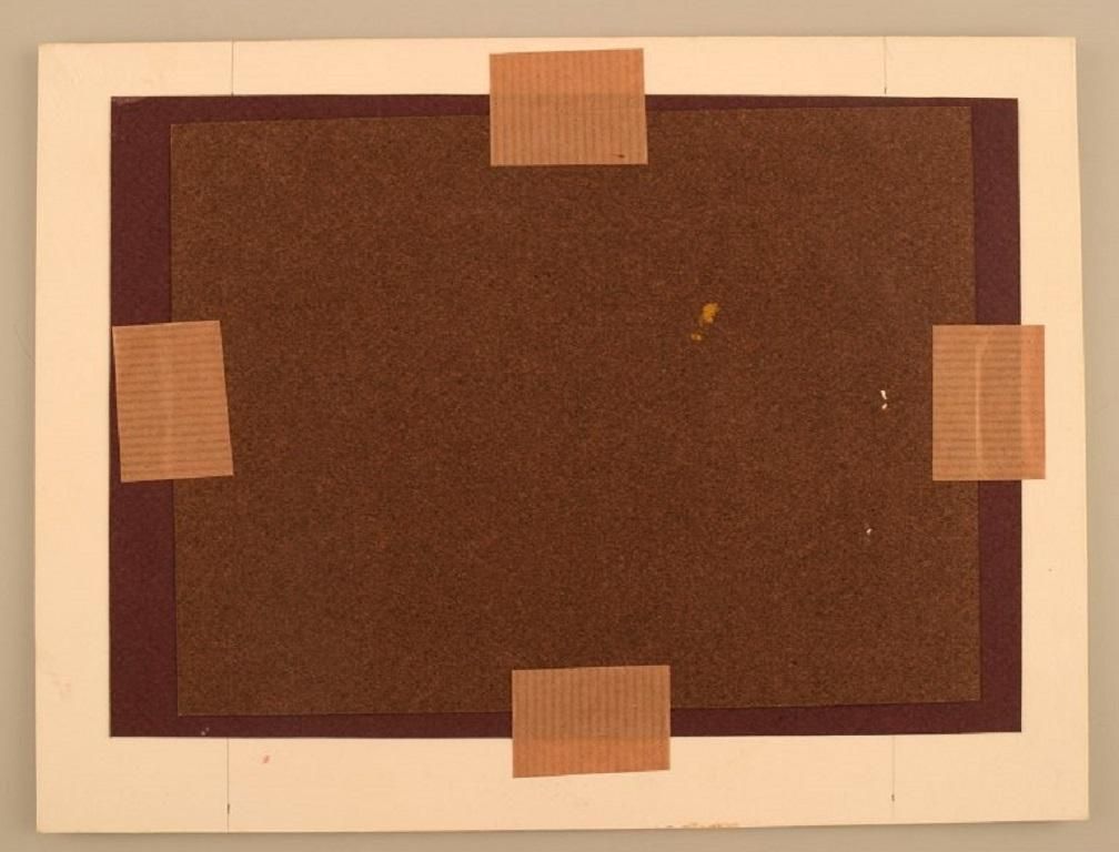 René Leroy, French Artist, Pastel On Paper, 1980s photo Art